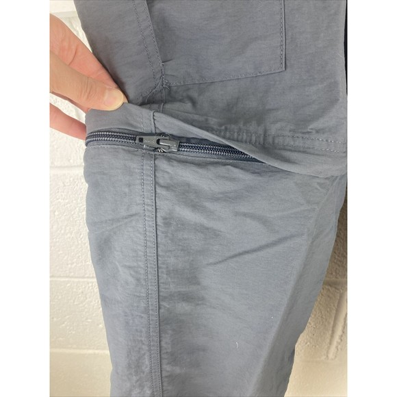 Nordic Track Cargo Zipper Convertible Nylon Pants Buckle Belt Gray Mens 36x30 - Picture 6 of 12